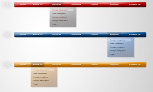 21 Free High Quality Navigation Menu PSD
