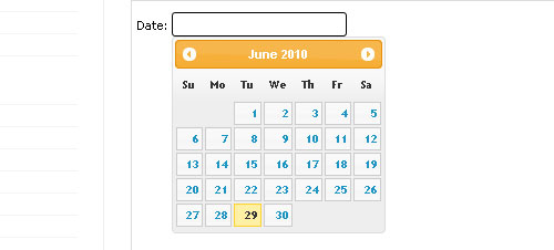 Datepicker jquery form plugin