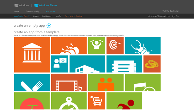 Windows Phone App Studio ٸ