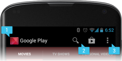 android action bar sample
