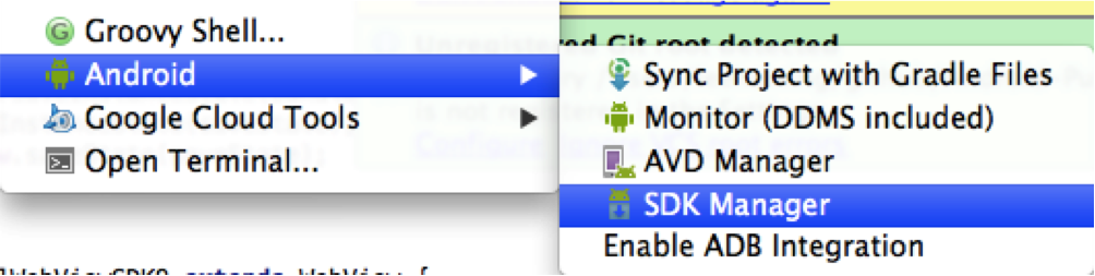 android sdk manager