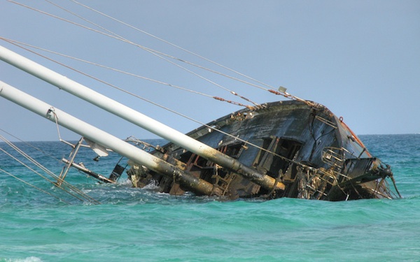 wrecked ship