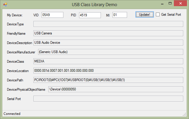  USB 豸 C# ⣺USBClassLibrary