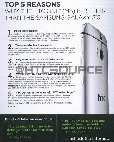 HTC ڲع⣺Galaxy S5 ̫