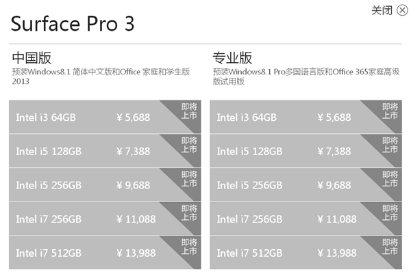 Surface Pro 3 ڹټ۳¯5688 Ԫ