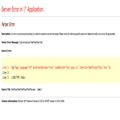 IIS Server Error in '/' Application